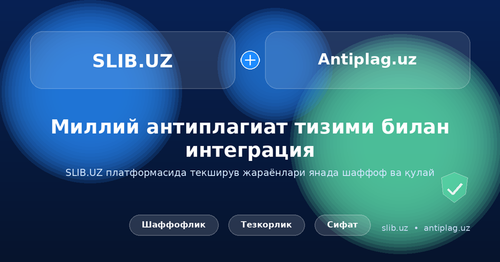 SLIB.UZ platformasi Antiplag.uz milliy antiplagiat tizimi bilan integratsiya qilindi