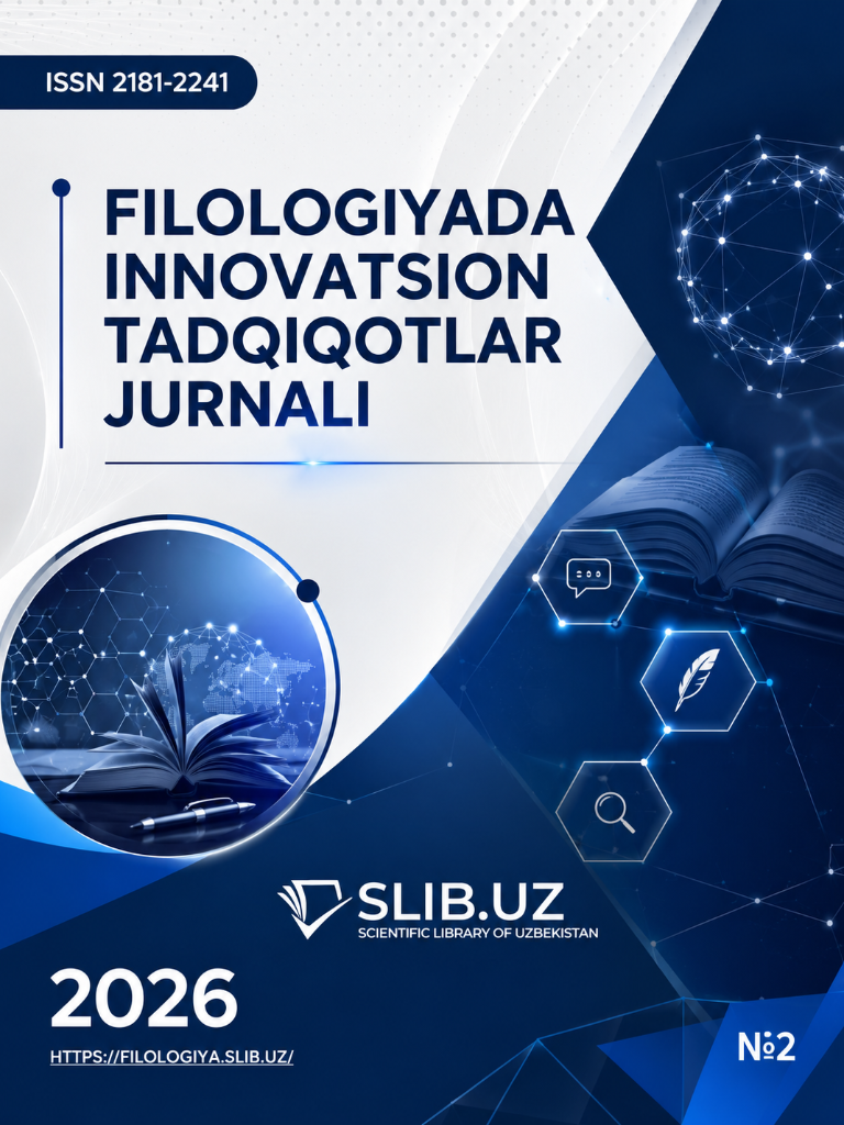 JOURNAL OF INNOVATIVE RESEACH IN PHILOLOGY
