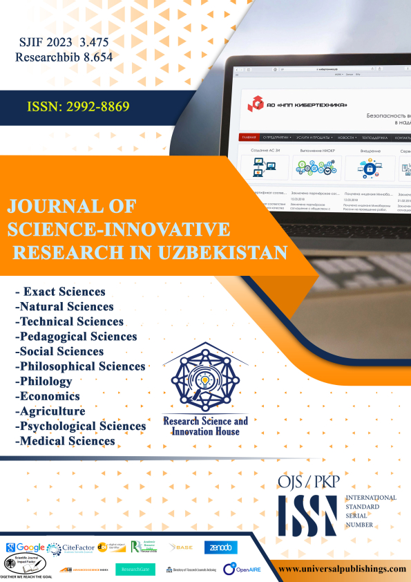 Journal of science-innovative research in Uzbekistan